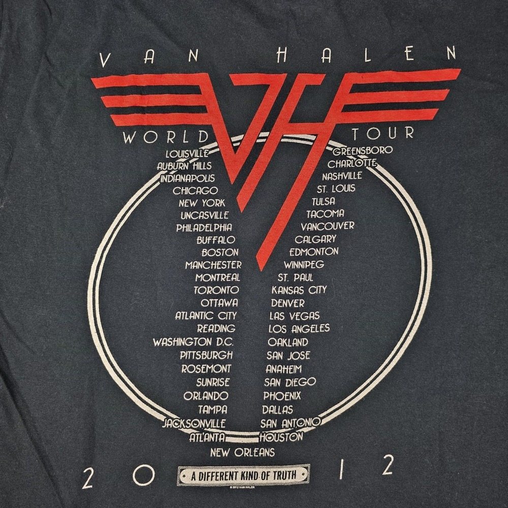 Van Halen Shirt Large A Different Kind Of Truth Tour 2012 Rock Band Concert - Picture 4 of 8
